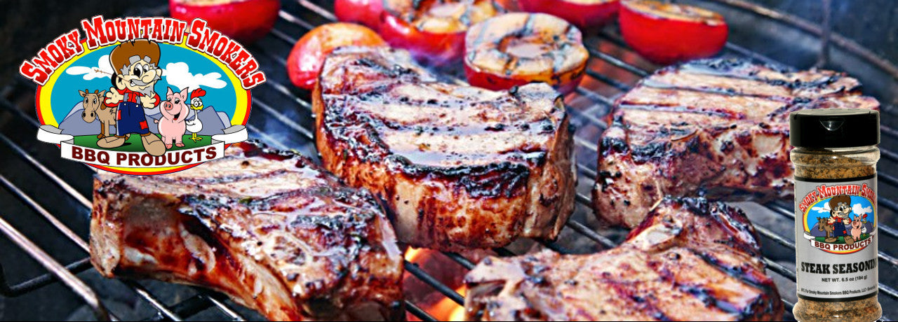 Our Smoky Mountain Smokers Steak Sseasoning is great for chops, too!